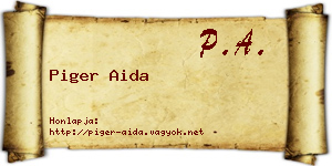 Piger Aida névjegykártya